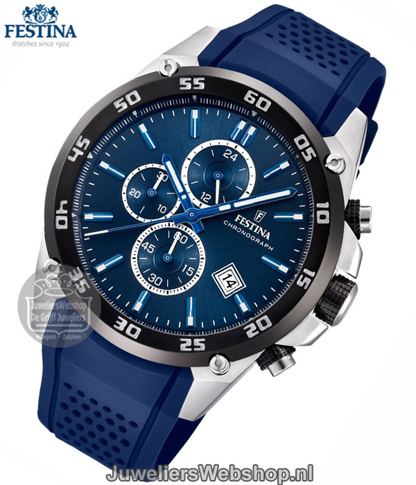 Festina Horloge F Chronograaf Heren Blauw Festina Watch