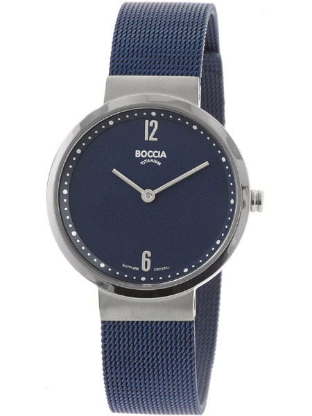 Beven platform Oorzaak Boccia dames horloge 3283-04 titanium blauw