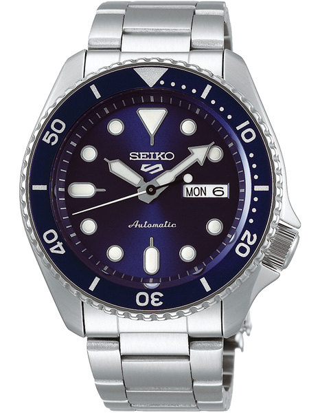 Nathaniel Ward Om toevlucht te zoeken Pa Seiko 5 Sports Automatic Horloge SRPD51K1 Automaat Blauw Staal