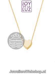 Joy de la Luz Yi-Heart gouden initials ketting met hartje bedel