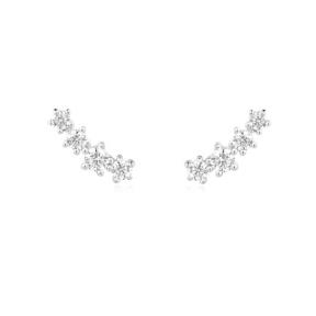 Ania Haie Silver Sparkle Climber Ear Studs E056-02H