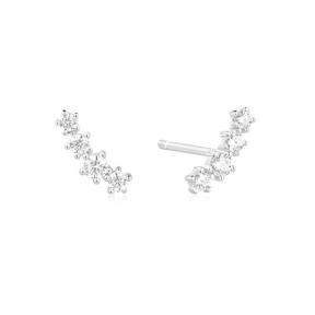 Ania Haie Silver Sparkle Climber Ear Studs E056-02H