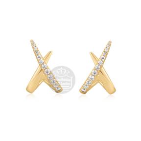 Ania Haie Earstuds Kiss Polished Pavé E057-03G