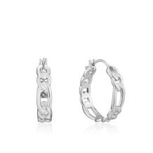 Ania Haie E021-04H Chain Reaction Hoop Earrings Zilver