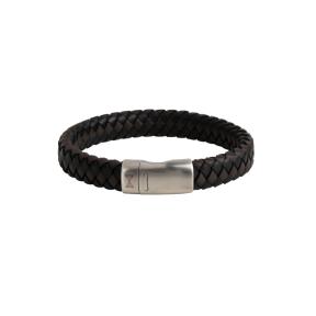 Aze Jewels Iron Single String Black-Brown Armband 21 cm AZ-BL005-K-210