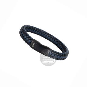 Aze Jewels Iron Jack Royal Blue-On-Black Armband AZ-BL005-Q-195