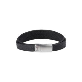 Aze Jewels Vintage Double Belt Black Armband 19,5 cm AZ-BL013-A-195