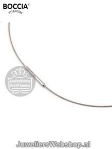 0802-01 boccia collier staaldraad met titanium sluiting