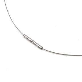 Boccia 0803-01 Collier 45cm Staaldraad Titanium