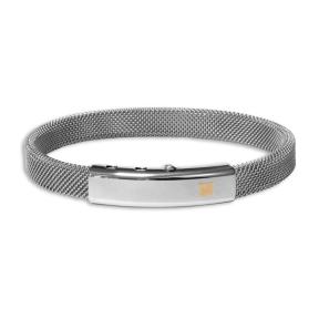 Borsari Armband Cosmo Staal met 18 karaat rosegoud brcos01g