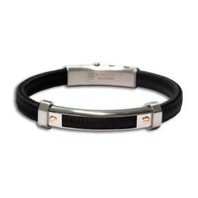 Borsari Armband Nautico Staal met goud brnautico100