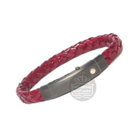 Borsari Armband Audace Pelle leer met rosegoud brstpe010