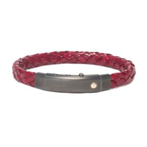 Borsari Armband Audace Pelle leer met rosegoud brstpe010