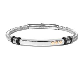 Borsari Armband Audace Acciaio Staal met goud brstau02nl