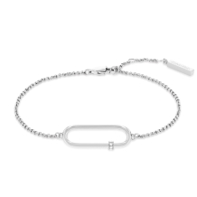 Calvin Klein CK Elongated Oval armband CJ35000183 Zilver