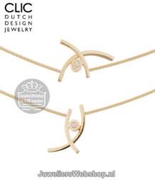 Clic Tulip collier goud met diamant CG4