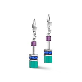 Coeur de Lion Oorbellen 2838/20-0608 Turquoise Purple