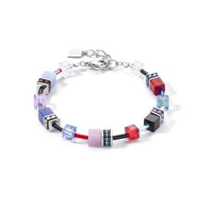 Coeur de Lion Armband 2838/30-0330 Rood Blauw Lila