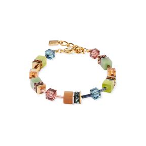 Coeur de Lion Armband 2838/30-0905 Olijf Groen Goldplated