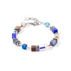 Coeur de Lion Armband 4905/30-0711 Blauw Bruin