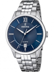 Festina herenhorloge f20425-2 staal blauw