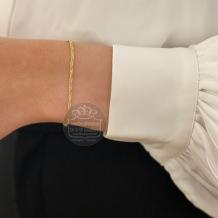 Fjory Gouden Singapore Armband 40-SIN0219