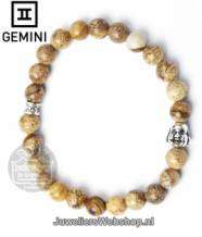 Gemini Armband Buddha Beige 8mm BU8BEI201500002 Medium