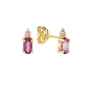 Jackie Gold Vintage Pink Topaz Studs JKE24.450