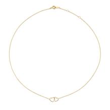 Jackie Gold Double Heart Necklace JKN23.049