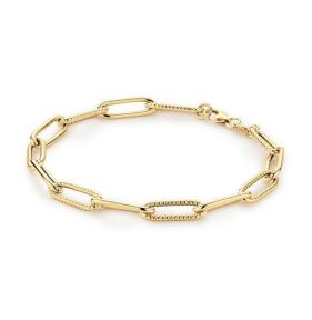 Jackie Gold Tres Chic Box Link Bracelet JKB25.502