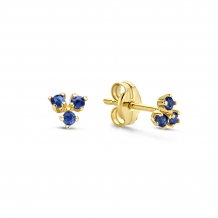 Jackie Gold Triangle Sapphire Studs JKE20.014