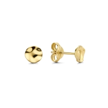 Jackie Gold Wavy Disc Studs JKE21.105