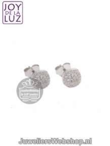 joy de la luz je015 aquare oorbellen zilver zirconia