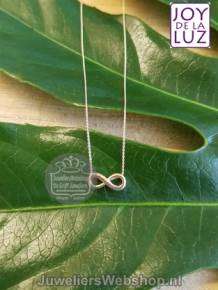 Minioro Yi-Infinity gouden initials ketting met infinity teken bedel 42cm