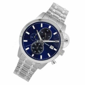 Prisma Herenhorloge P.1947 Traveller classic titanium blauw