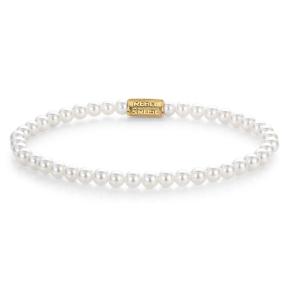 Rebel & Rose Armband RR-40149-G-M Pearl Gem Gold 17,5cm