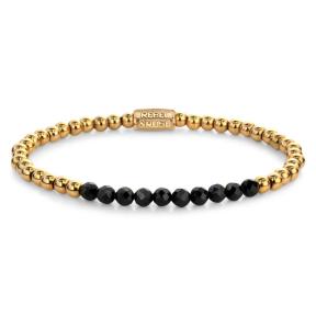 Rebel & Rose Armband RR-40152-G-M Black Glam Rocks Meet Yellow Gold 17,5cm