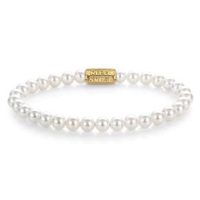 Rebel & Rose Armband RR-60135-G-M Pearl Gem Gold 17,5cm