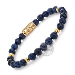 Rebel & Rose armband Midnight Blue Gold RR-60137-G-M 17,5cm