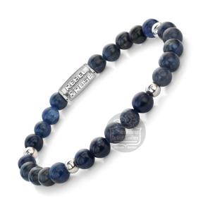 Rebel & Rose armband Midnight Blue Silver RR-60138-S-M 17,5cm