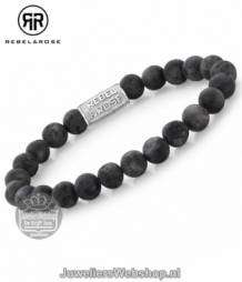 Rebel & Rose Matt Grey Seduction Armband Stones Only