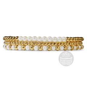 Rebel & Rose Armband RR-40126-G-XS Mix Pearl Gem Gold 15cm