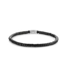 Rebel & Rose armband Slices The Black Stone RR-40073-S-M 17,5cm