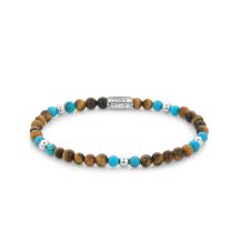 Rebel & Rose Armband RR-40109-S-S Mix Tiger Turquoise 16,5cm