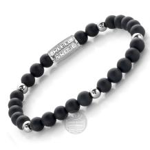 Rebel & Rose Armband RR-60079-S-S Matt Black Madonna 16,5cm