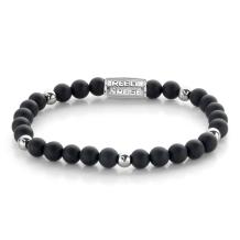 Rebel & Rose Armband RR-60079-S-S Matt Black Madonna 16,5cm