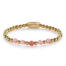 Rebel & Rose Armband RR-60081-G-S Yellow Gold meets Cherry Rose 16,5cm