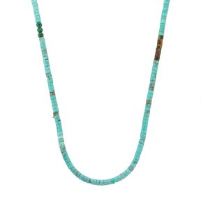 Rebel and Rose Necklace Slices Turquoise 4mm RR-NL042-S-55