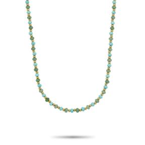 Rebel and Rose Necklace Blue Green Adventure 4mm RR-NL046-G-42