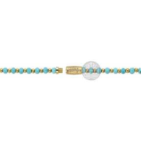 Rebel and Rose Necklace Mix Turquoise Gold 4mm RR-NL047-G-38